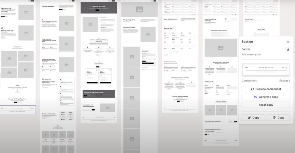 Generating wireframes - Relume AI Site Builder Transforming Web Design With Efficiency